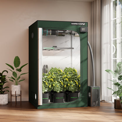 Mars Hydro Growbox Pro 120x120x200cm – Herstelleransicht; dargestellte Technik separat