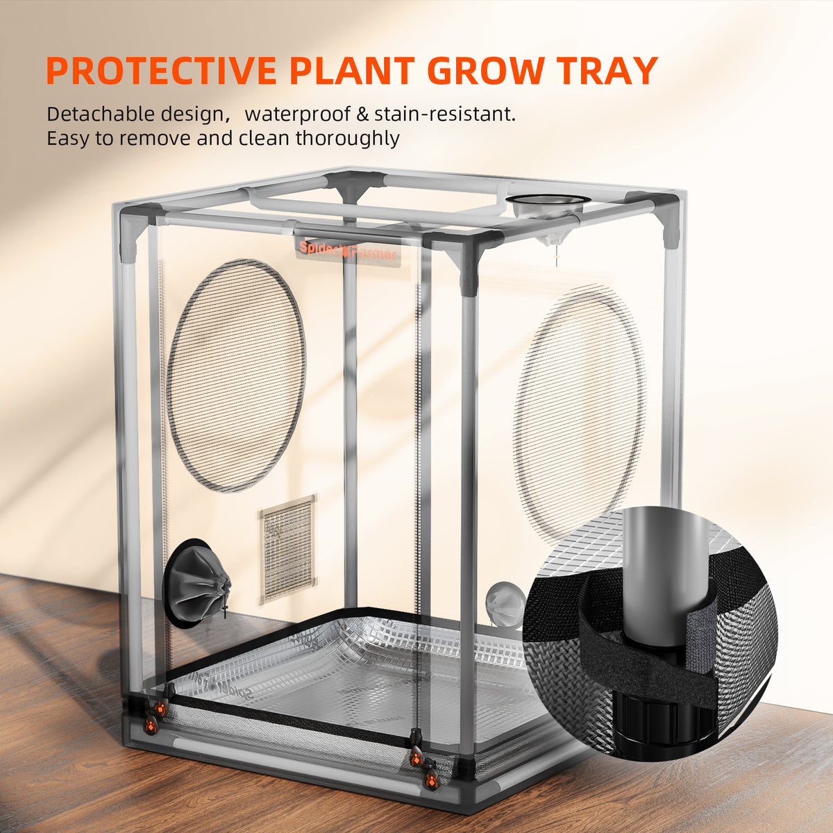 Spider Farmer Mini Growbox 60x60x80cm – Originalbild 6; Ausstattung und Anwendungsbeispiele gemäß Beschreibung