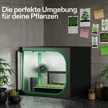 Vivosun Mini Growbox 60x40x50cm – Originalbild 7; Ausstattung und Anwendungsbeispiele gemäß Beschreibung