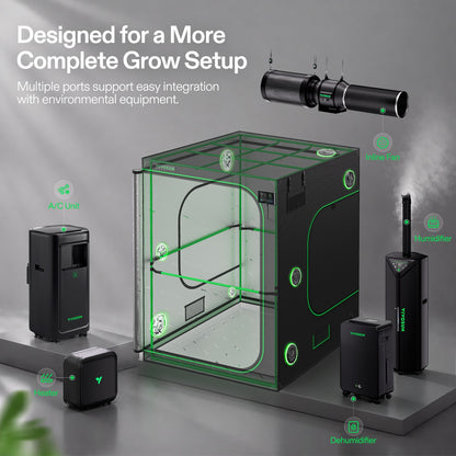 Vivosun Growbox Pro P558 150x150x200cm – Originalbild 7; Ausstattung und Anwendungsbeispiele gemäß Beschreibung