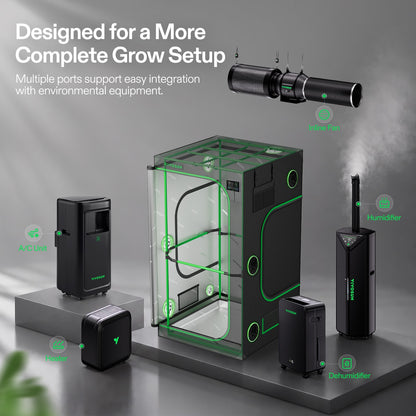 Vivosun Growbox Pro P346 100x100x180cm – Originalbild 7; Ausstattung und Anwendungsbeispiele gemäß Beschreibung