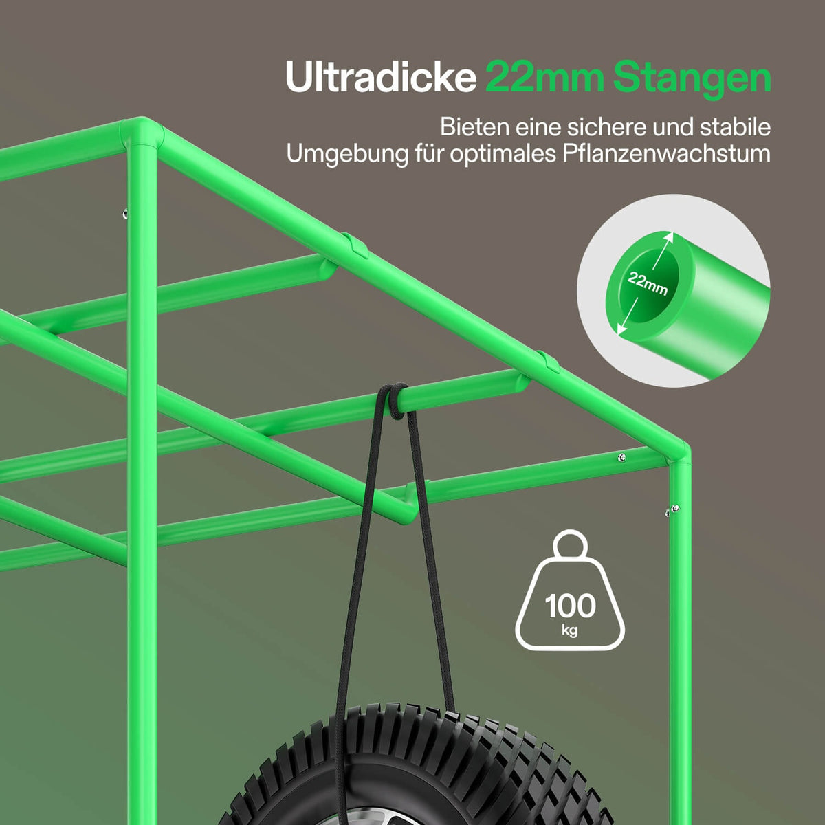 Vivosun Growbox Pro P336 Classic 90x90x180cm – Originalbild 3; Ausstattung und Anwendungsbeispiele gemäß Beschreibung