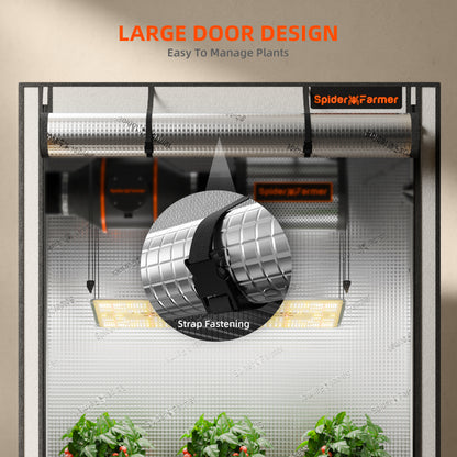 Spider Farmer Growbox Pro White 140x70x200cm – Originalbild 6; Ausstattung und Anwendungsbeispiele gemäß Beschreibung