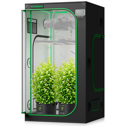 Vivosun Growbox S346 100x100x180cm – Originalbild 8; Ausstattung und Anwendungsbeispiele gemäß Beschreibung
