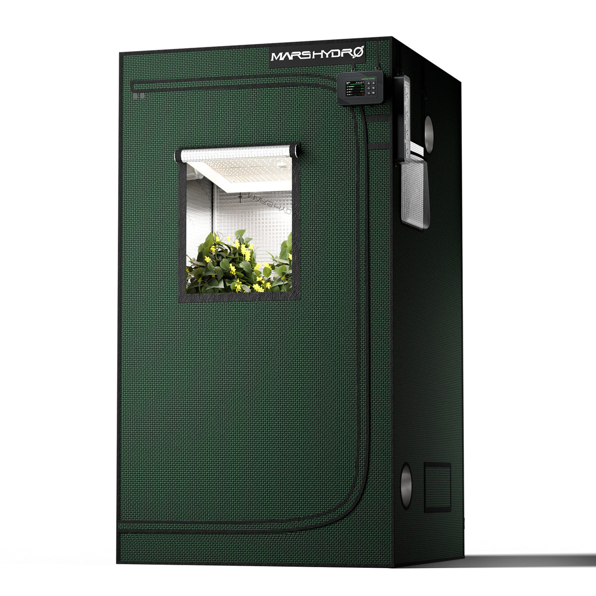 Mars Hydro Growbox Pro 100x100x180cm – Herstelleransicht; dargestellte Technik separat