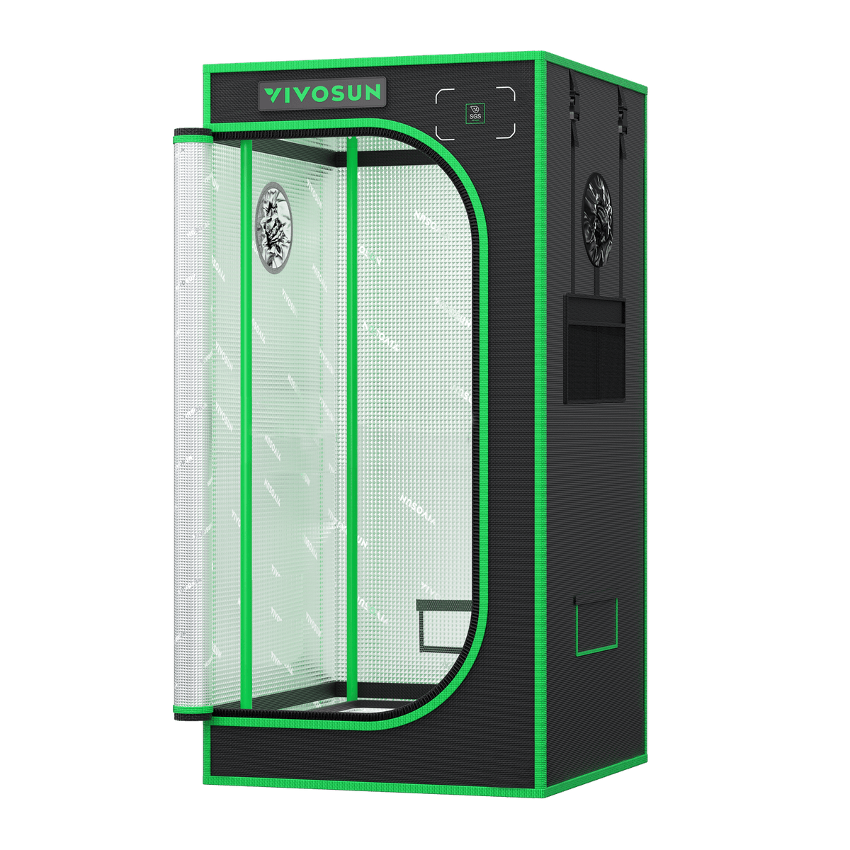 Vivosun Growbox Pro P224 Classic 60x60x120cm – Originalbild 8; Ausstattung und Anwendungsbeispiele gemäß Beschreibung