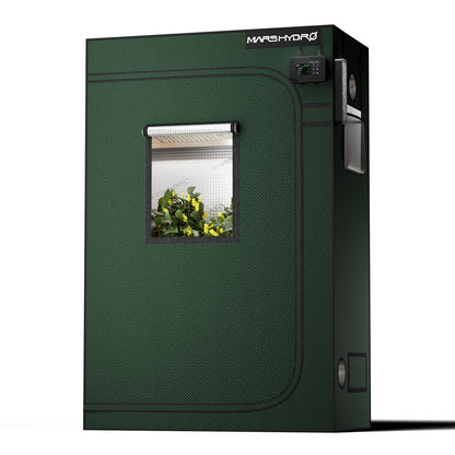 Mars Hydro Growbox Pro 120x60x180cm – Herstelleransicht; dargestellte Technik separat