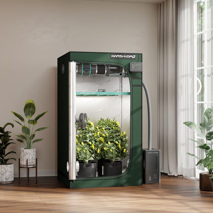 Mars Hydro Growbox Pro 100x100x180cm – Originalbild 7; Ausstattung und Anwendungsbeispiele gemäß Beschreibung