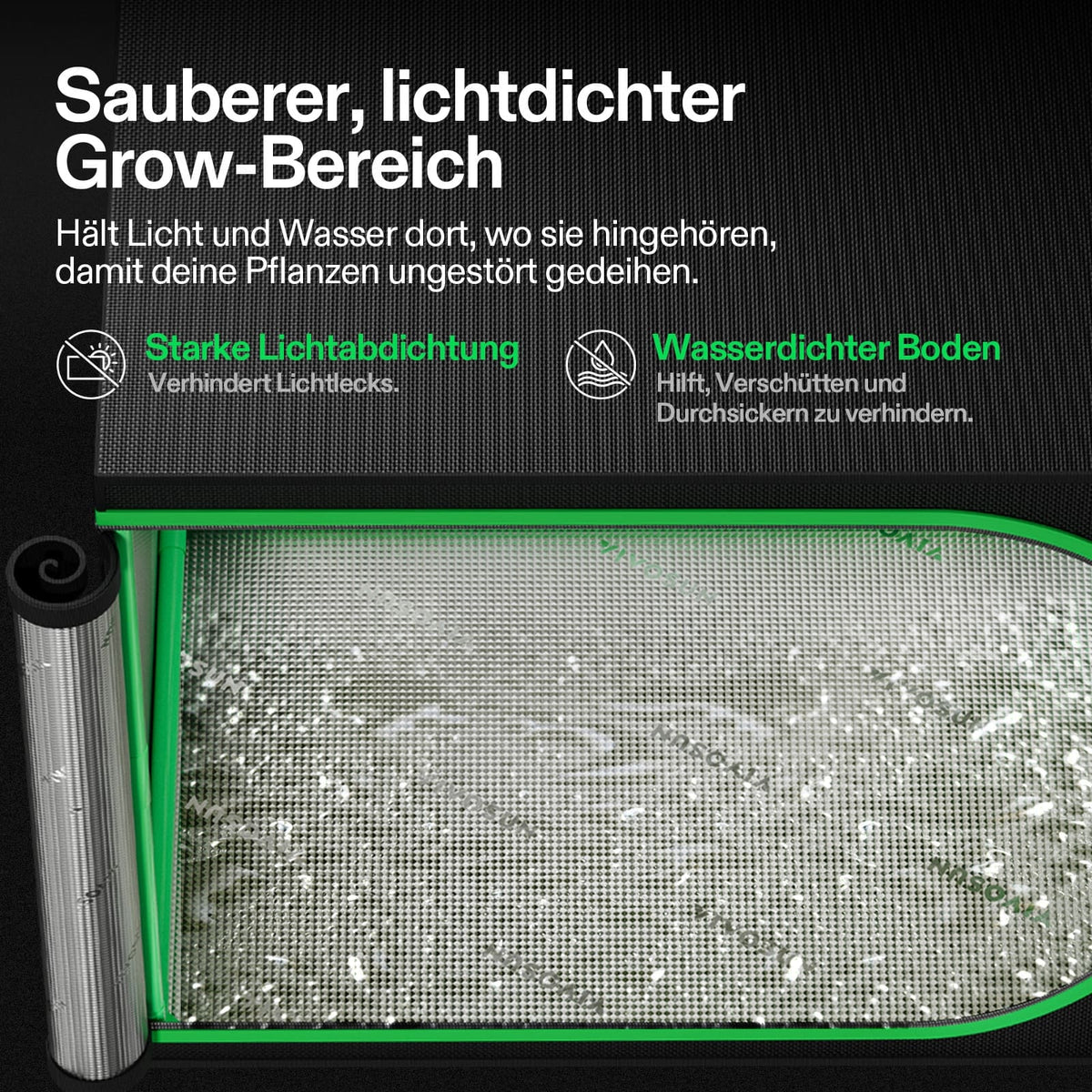 Vivosun Mini Growbox 60x40x50cm – Originalbild 6; Ausstattung und Anwendungsbeispiele gemäß Beschreibung