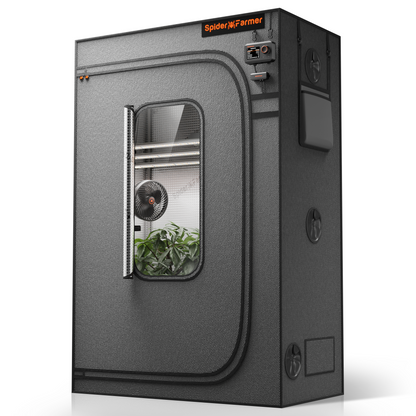 Spider Farmer Growbox Master 120x60x180cm – Herstelleransicht; dargestellte Technik separat