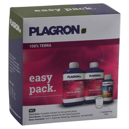 Plagron Easy Pack 100% Terra Inhalt Terra Grow Terra Bloom Green Sensation Messbecher