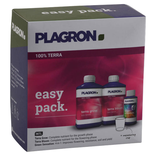 Plagron Easy Pack 100% Terra Inhalt Terra Grow Terra Bloom Green Sensation Messbecher