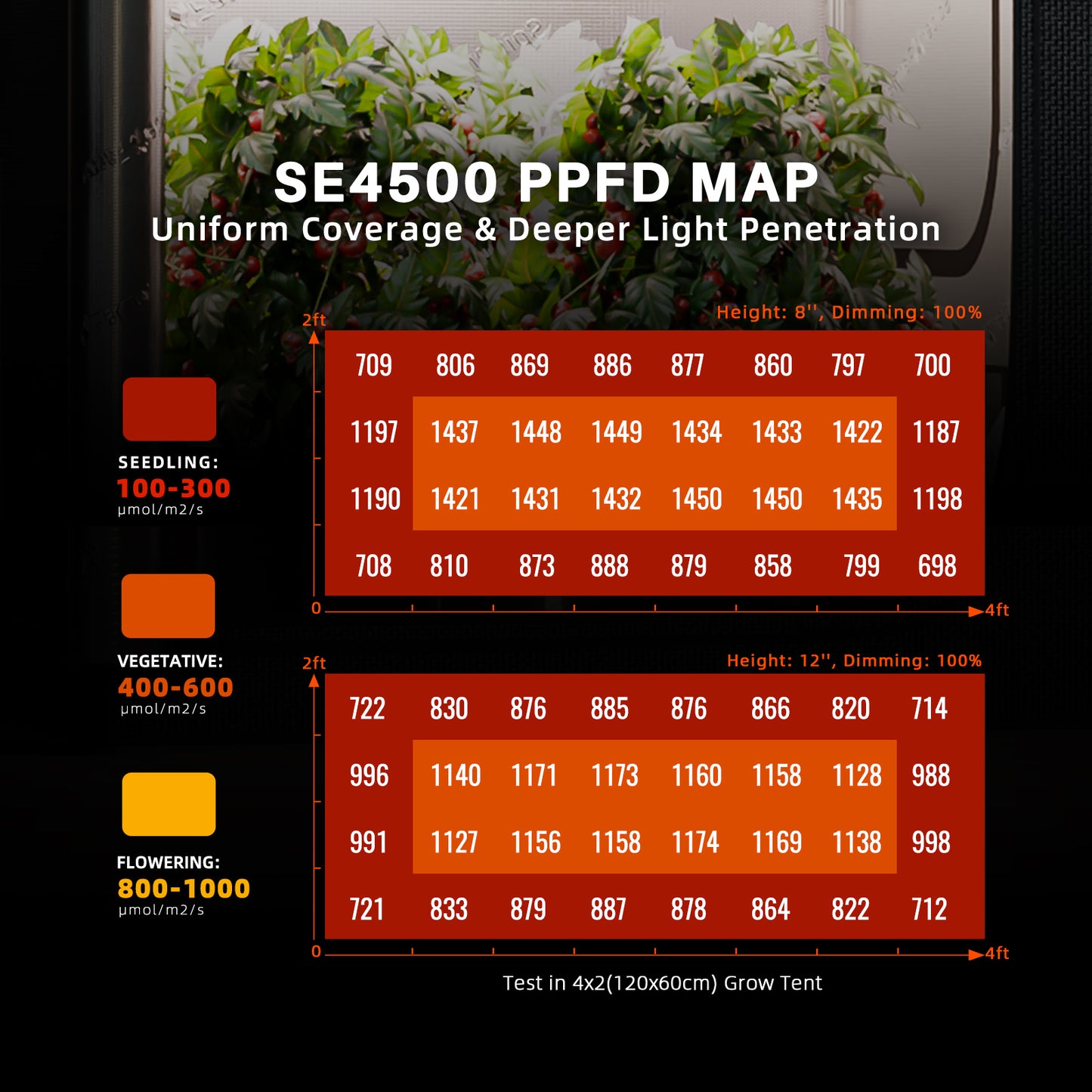 SE4500 PPFD Map