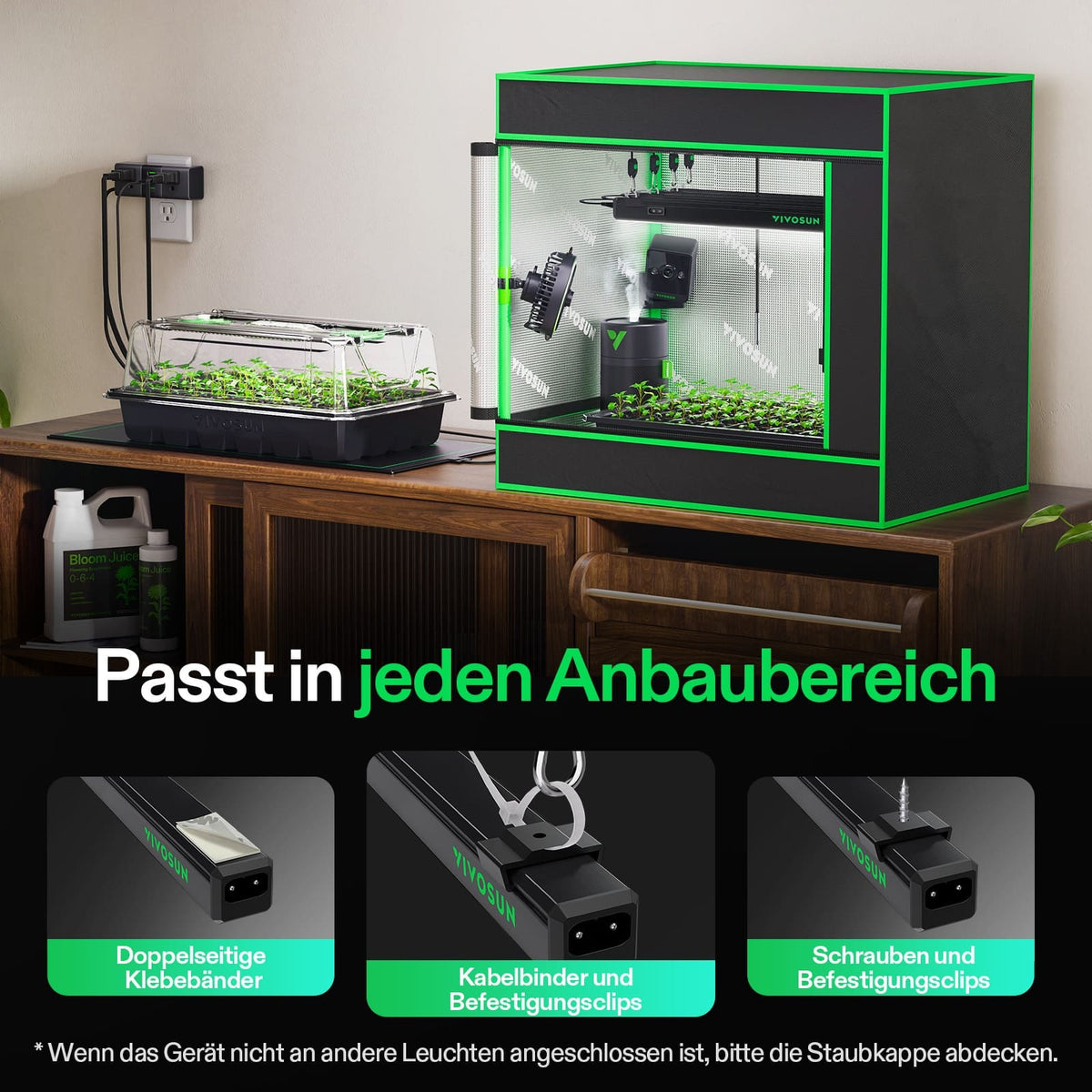 Vivosun T5 LED-Anzuchtleuchten 4er-Set, 30 oder 60cm – Herstelleransicht 3