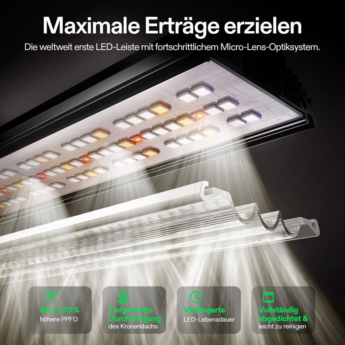 Vivosun LumaLight 500W LED-Pflanzenlampe – Herstelleransicht 4