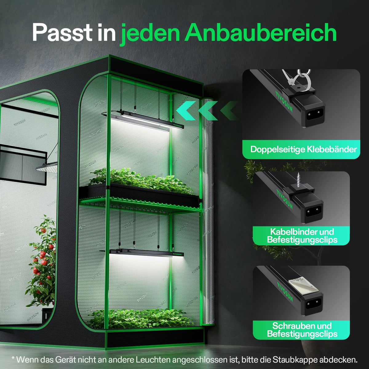 Vivosun T5 LED-Anzuchtleuchten 4er-Set, 30 oder 60cm – Herstelleransicht 3