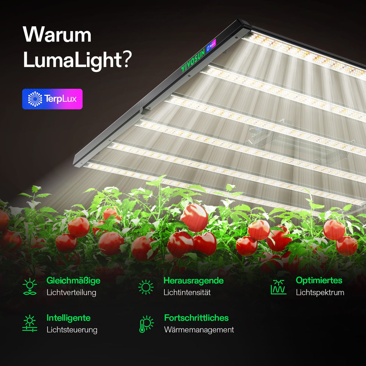 Vivosun LumaLight 750W LED-Pflanzenlampe – Herstelleransicht 2