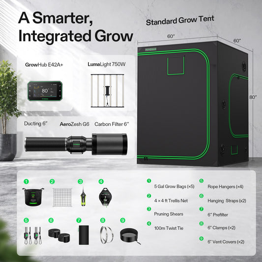 Vivosun Growbox Komplettset 150x150x200cm 750W – offizielle Modellgalerie, Bild 2; Pflanzen als Anwendungsbeispiel