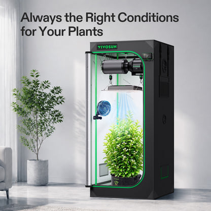 Vivosun Pro G2 Growbox Komplettset 70x70x160cm 180W – Herstellerinformation und Anwendungsbeispiel