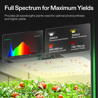Vivosun G2 Growbox Komplettset 70x70x160cm 150W – Herstellerinformation zur Beleuchtung und Steuerung