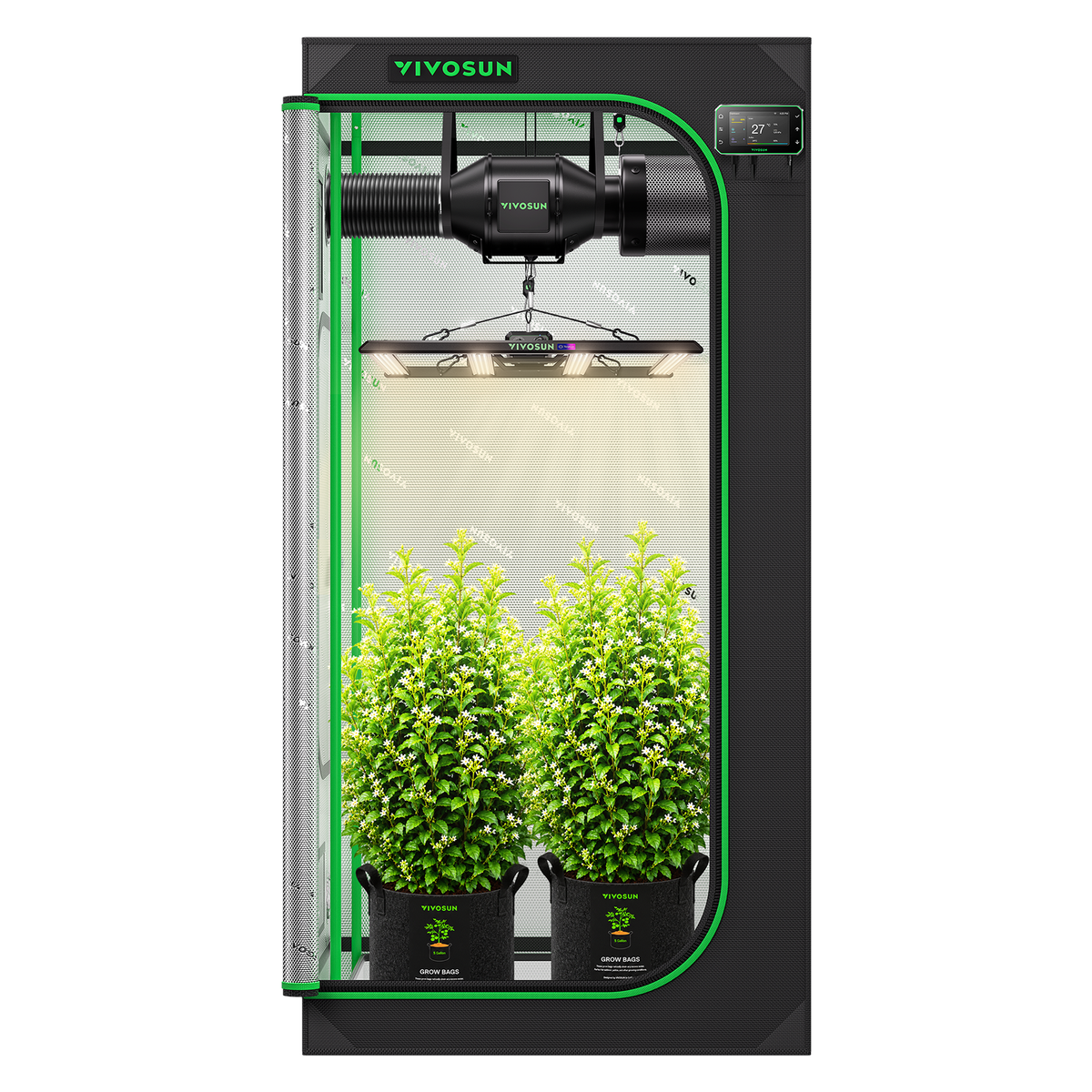 Vivosun G2 Growbox Komplettset 100x100x180cm 320W – Herstellerinformation und Anwendungsbeispiel